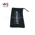 Customized velvet logo silk screen printing drawstring microfiber pouch